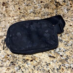 Lululemon Black Leopard Belt Bag